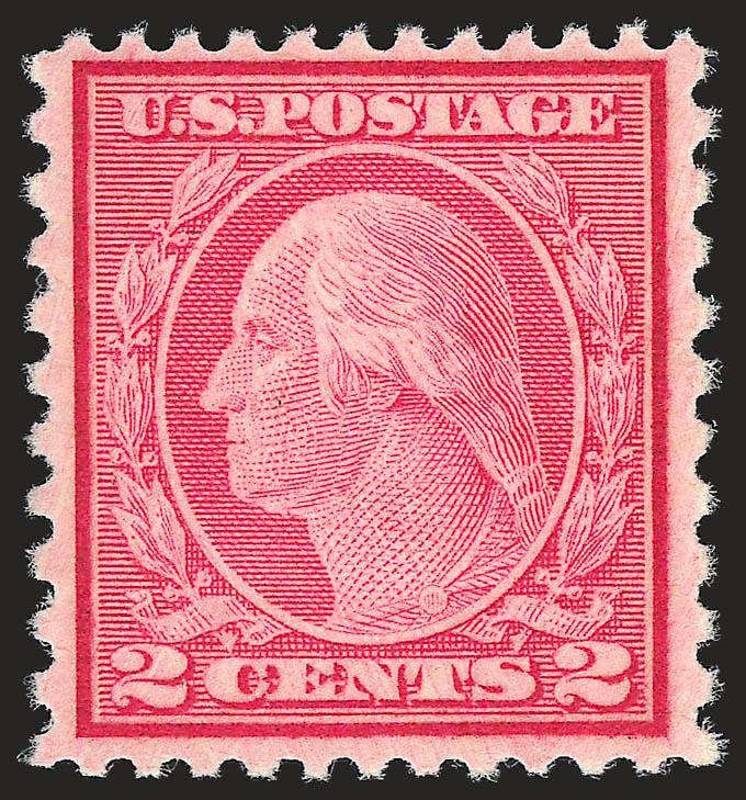 2c Carmine Rose, Ty. II, Rotary Perf 11 x 10 (539).> Mint N.H., rich color and sharp impression, wide balanced margins and choice centering<><>^EXTREMELY FINE. A CHOICE MINT NEVER-HINGED EXAMPLE OF THIS RARE
ROTARY-PRESS COIL WASTE ISSUE. AN EXCEED