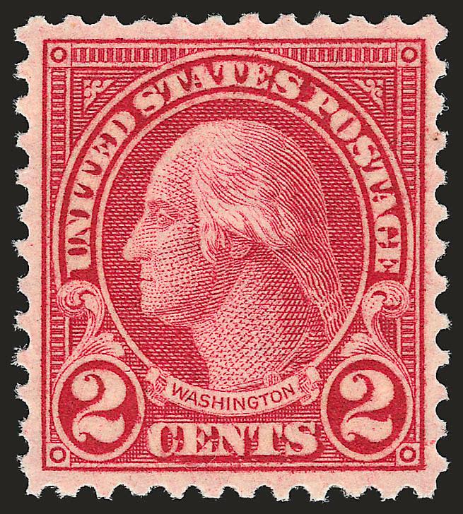 2c Carmine, Rotary, Perf 11 (595).> Mint N.H., rich color and detailed impression, well-proportioned margins, fresh and Extremely Fine, with 1985 P.F. and 2007 P.S.E. certificates (VF-XF 85 SMQ $840.00)