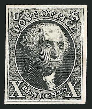 5c Orange Brown, 10c Black, Reproductions, Plate Proofs on India, Card (3P3-4P3, 3P4-4P4).> Full margins, first with sheet margin at left, rich colors, Very Fine