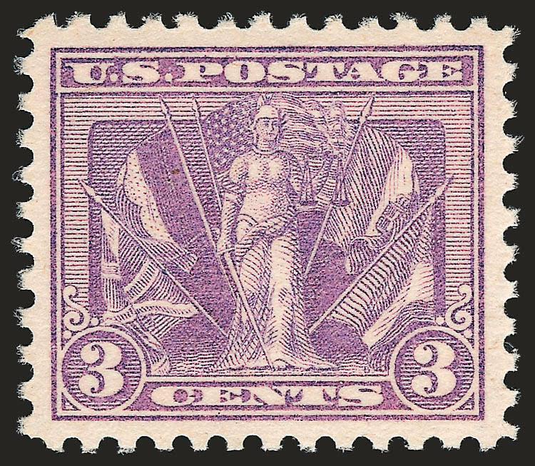 3c Victory (537).> Mint N.H., lovely balanced margins and bright color, Extremely Fine Gem, with 2007 P.S.E. certificate (XF-Superb 95 SMQ $210.00)