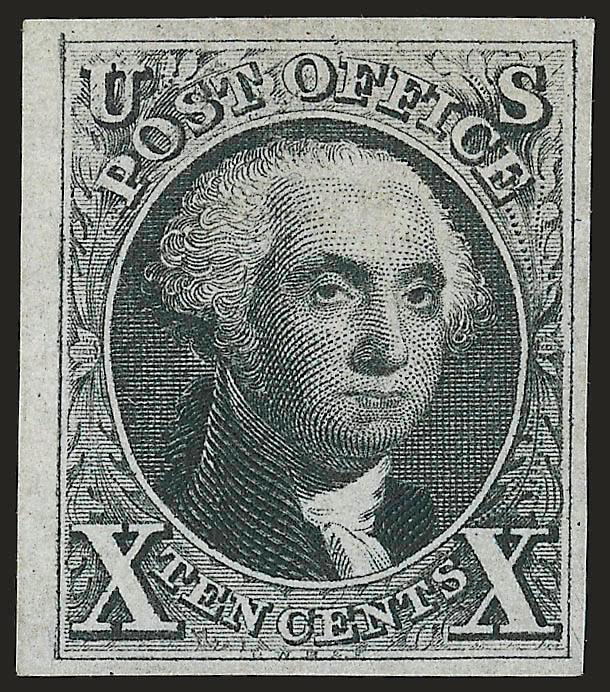 10c Gray Black, Reproduction (4).> Without gum as issued, large margins to full, intense shade and impression, fresh and Very Fine