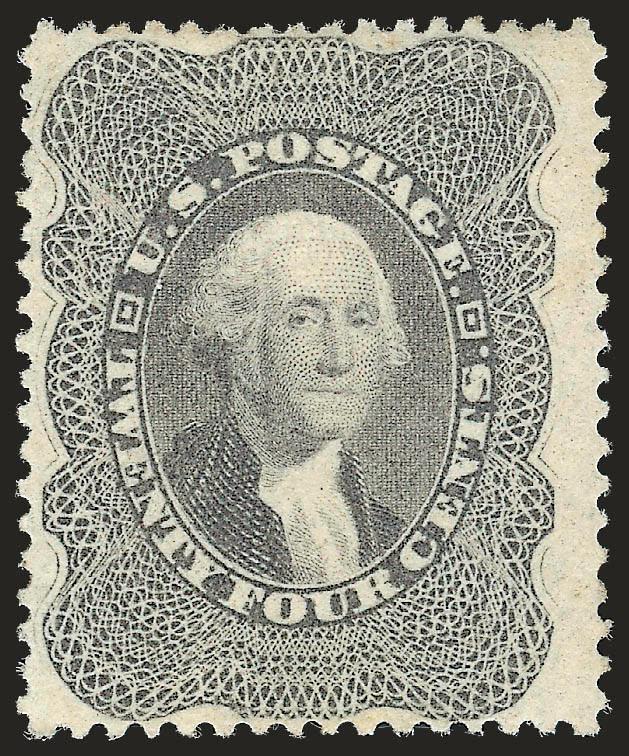 24c Gray Lilac (37).> Original gum, lightly hinged, crisp color and impression, attractively centered, Very Fine, with 2007 P.F. certificate