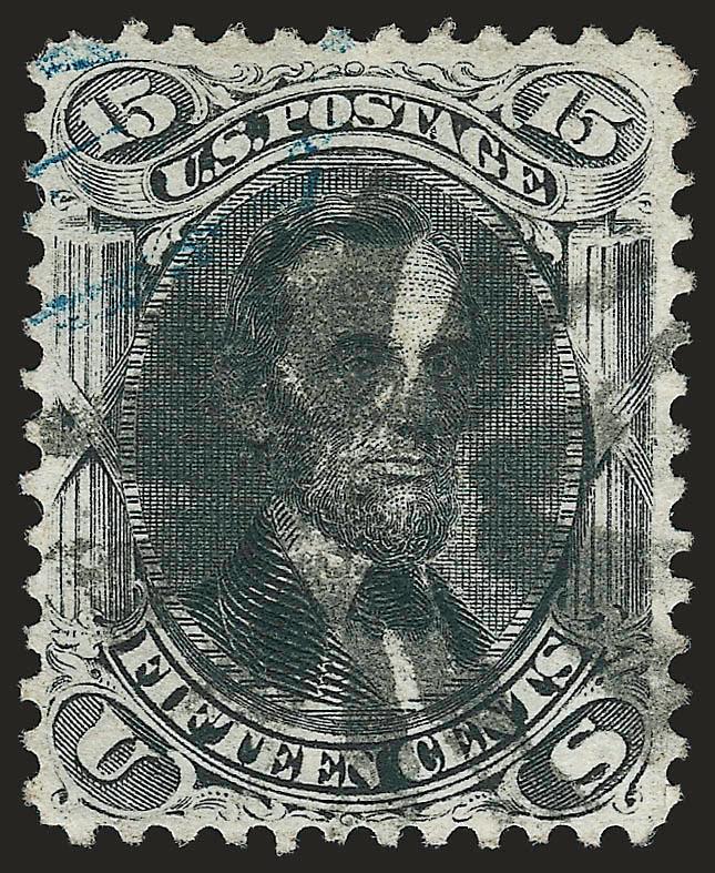 15c Black, E. Grill (91).> Well-balanced margins, bright shade, bold strike of circle of Vs cancel, trace of blue transit at top left, Very Fine and choice, with 2001 P.F. certificate