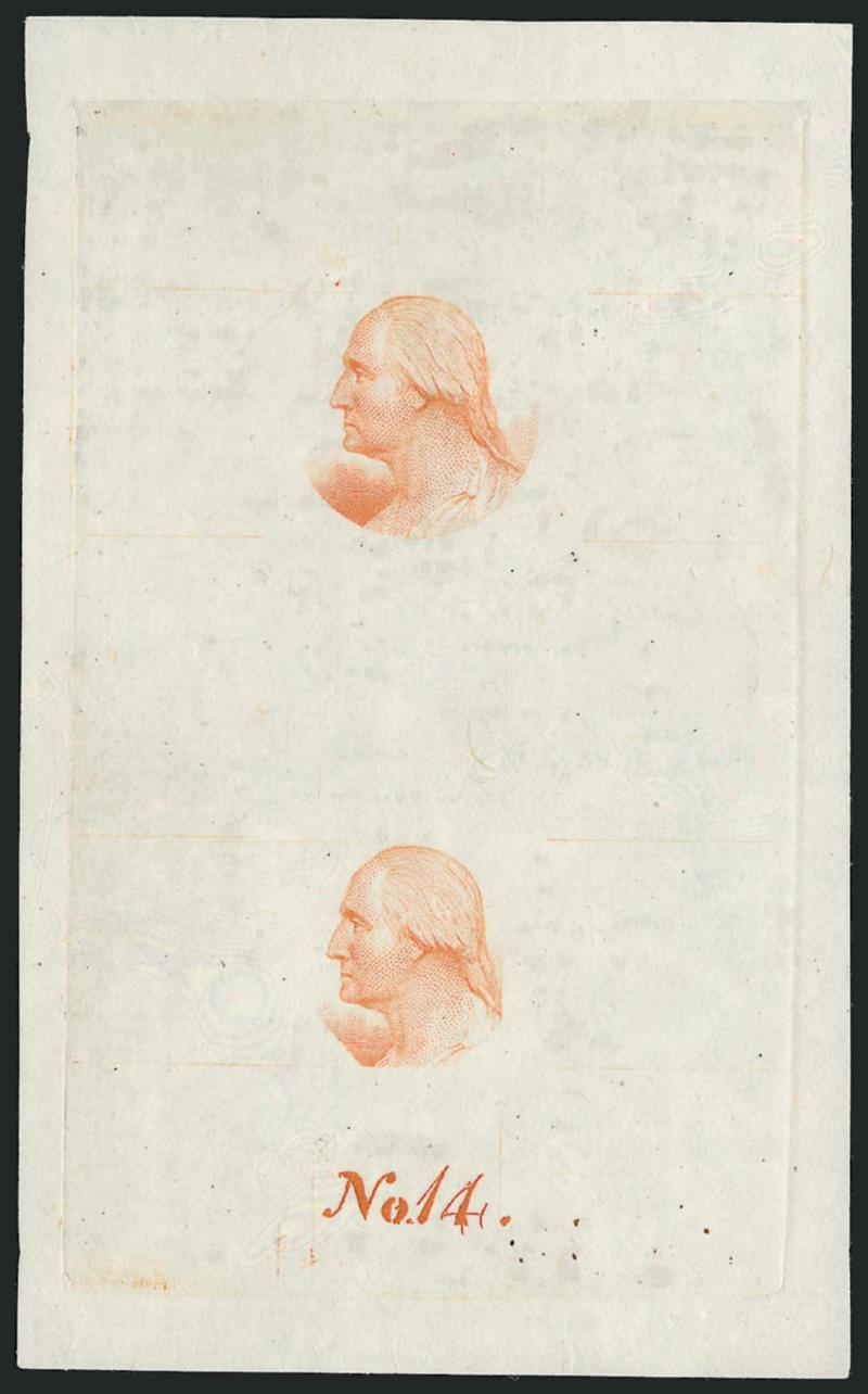 Philadelphia Bank Note Co., Vignette Only, Die Essay on Proof Paper (182-E1b).> Eight, each with full die sinkage, minor duplication of colors, Very Fine group
