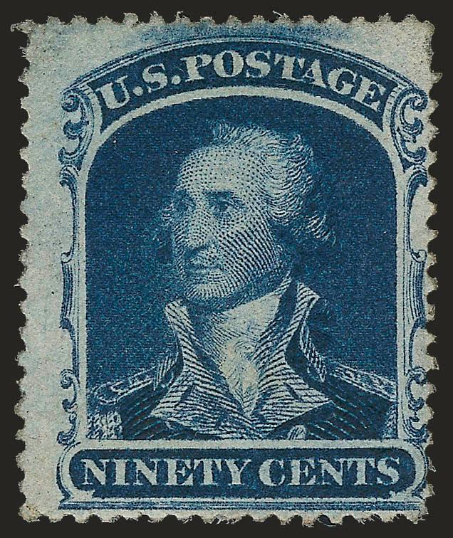 90c Blue (39).> Unused (regummed), deep rich color, Fine, with 2005 P.F. certificate