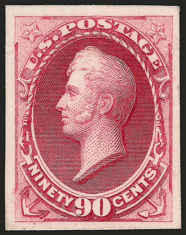 1c-90c 1870-73 Bank Note Issues, Plate Proofs on India, Card (145P3-155P3, 156P4-166P4).> Incl. second 160P4, large margins, bright colors, No. 156P4 small thin, still fresh and Very Fine sets