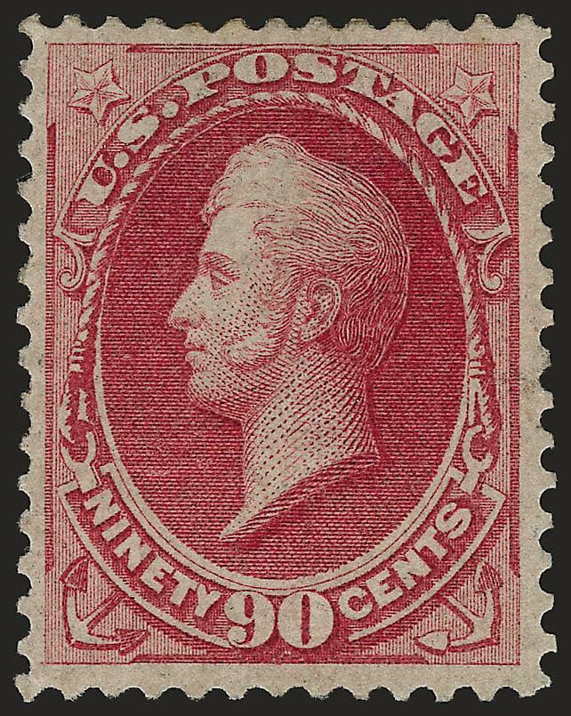 90c Rose Carmine (166).> Original gum, bright color, expertly reperfed at right, Very Fine appearance, a pretty and affordable example of this high value, with 2000 P.F. certificate