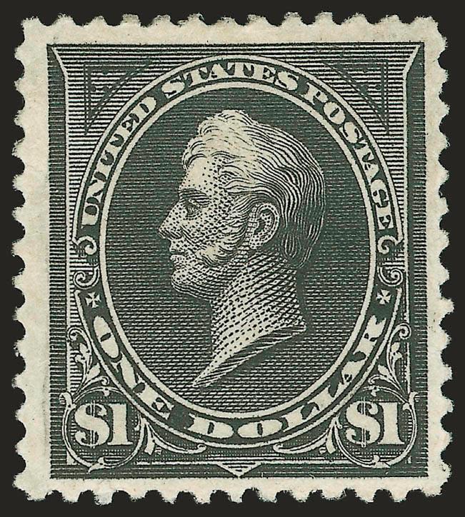 $1.00 Black, Ty. I (261).> Original gum, lightly hinged, intense impression, light diagonal crease at top left, appears Very Fine, with 2005 P.F. certificate
