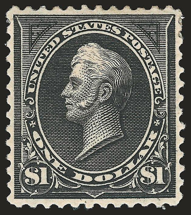 $1.00 Black, Ty. II (276A).> Slightly disturbed original gum, h.r., intense shade and impression, expertly reperfed (not mentioned on accompanying certificate), Very Fine appearance, with 2005 P.S.E.
certificate