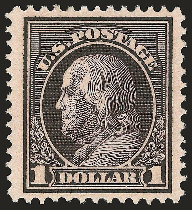 $1.00 Violet Brown (423).> Lightly hinged, deep rich color and proof-like impression, Very Fine and choice, with 2004 P.S.E. certificate