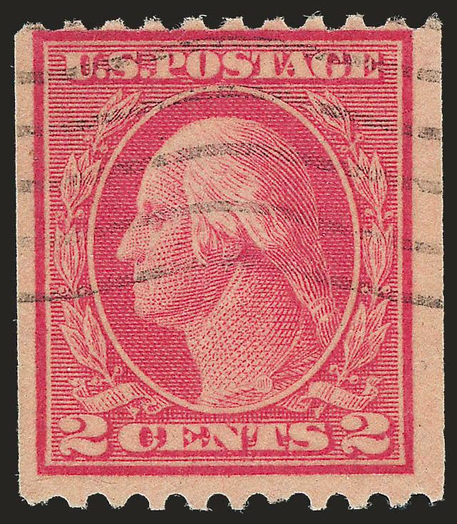 2c Red, Ty. I, Coil (449).> Rich color, wavy-lines cancel, tiny corner crease at top right not mentioned on accompanying certificate, Fine appearance, with 1991 A.P.S. certificate