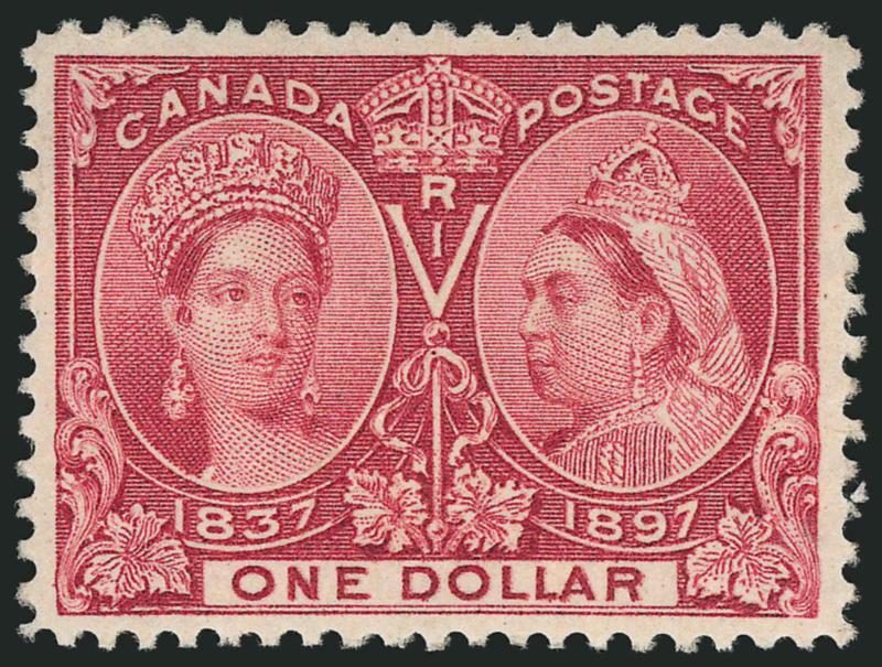 1897, $1.00 Jubilee (61).> Slightly disturbed original gum, rich color, Very Fine