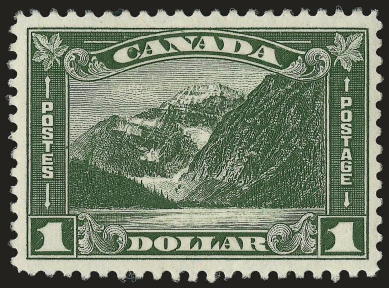 1930, $1.00 Mt. Cavell (177).> Mint N.H., essentially perfectly centered, .Extremely Fine