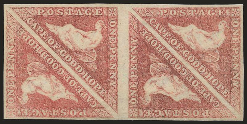 1857, 1p Rose (3 SG 5a).> Block of four, original gum, pale shade, large and even margins all around, Very Fine and choice, SG £1,800