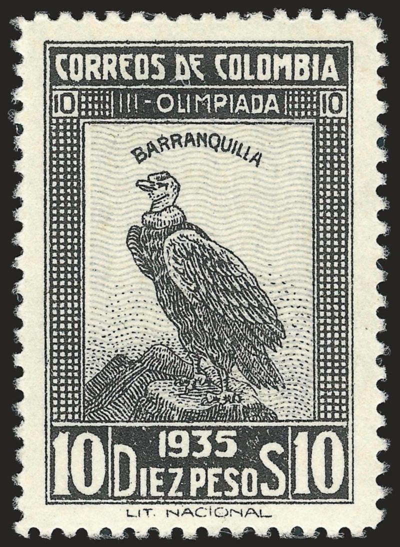 COLOMBIA, 1935, 2c-10p Olympic Games (421-436).> Lightly hinged, Very Fine