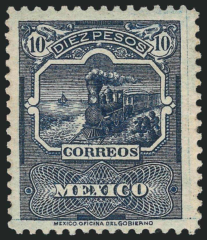 MEXICO, 1898, 10p Deep Blue (291).> Very lightly hinged, nicely centered, Very Fine