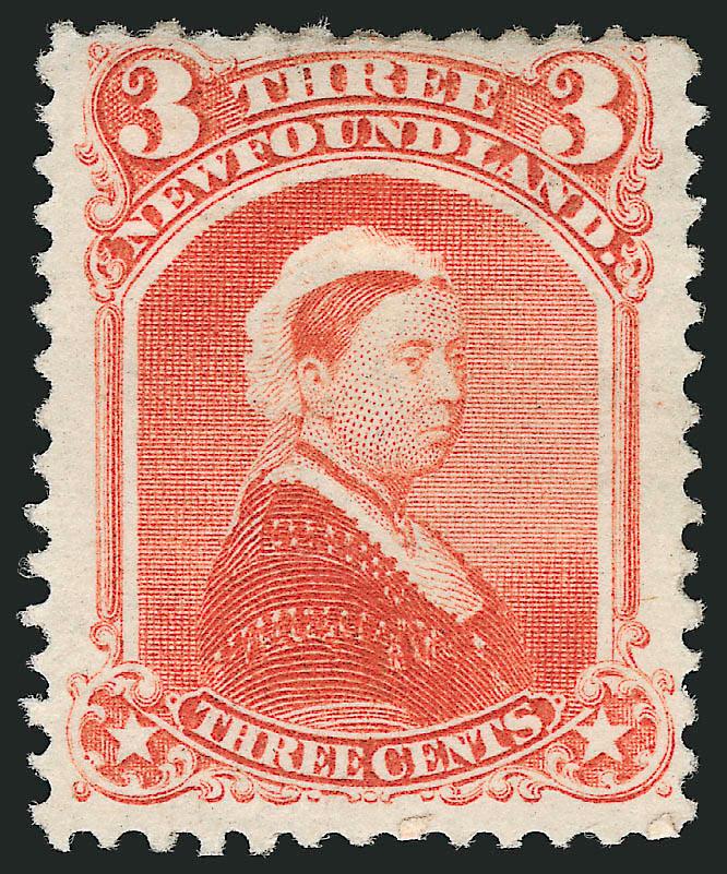 NEWFOUNDLAND, 1870-73, 3c Vermilion, Blue (33-34).> Original gum, Fine