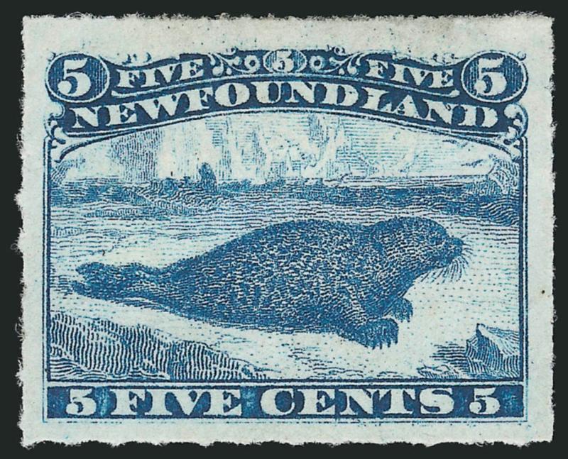 NEWFOUNDLAND, 1876-79, 1c-5c Pictorials, Rouletted (37-40).> Large part original gum, 1c is horizontal pair, Very Fine