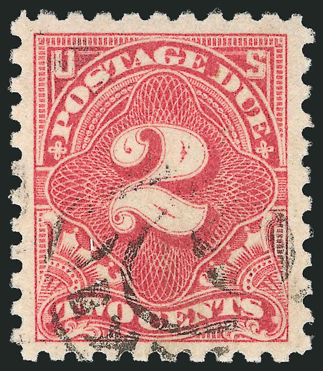 2c Rose (J60).> Bright color, perfectly centered, unobtrusive oval cancel, Extremely Fine, a beautiful stamp, difficult to obtain in such superb used condition