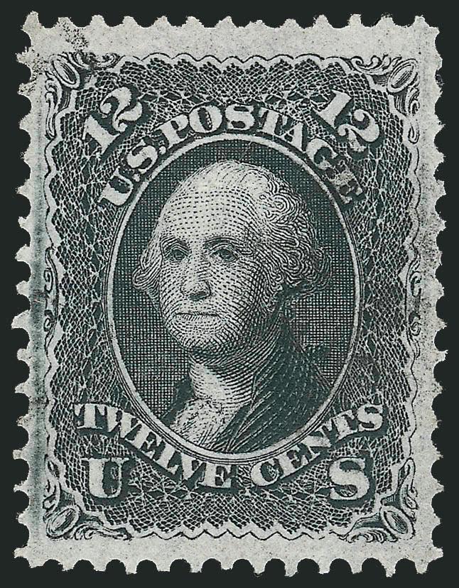 12c Black, F. Grill (97).> Choice centering with exceptionally wide and balanced margins, unobtrusive cancel at leaves entire design clearly visible, characteristic plate bruises in left margin<><>^EXTREMELY FINE
GEM. A BEAUTIFUL USED WIDE-MARGINED