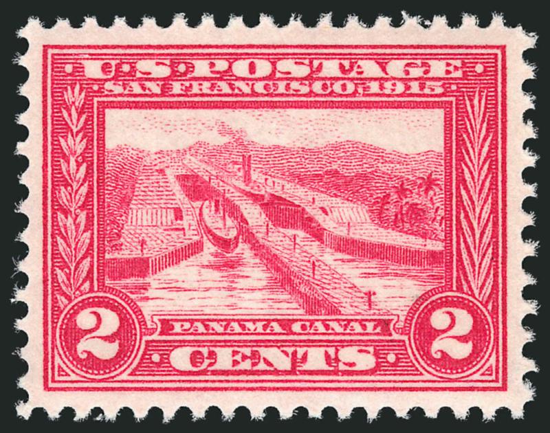 2c Panama-Pacific (398).> Mint N.H., radiant color, wide balanced margins, trivial natural inclusion not mentioned on accompanying certificate, Extremely Fine Gem, with 2007 P.S.E. certificate (XF-Superb 95 SMQ
$455.00)