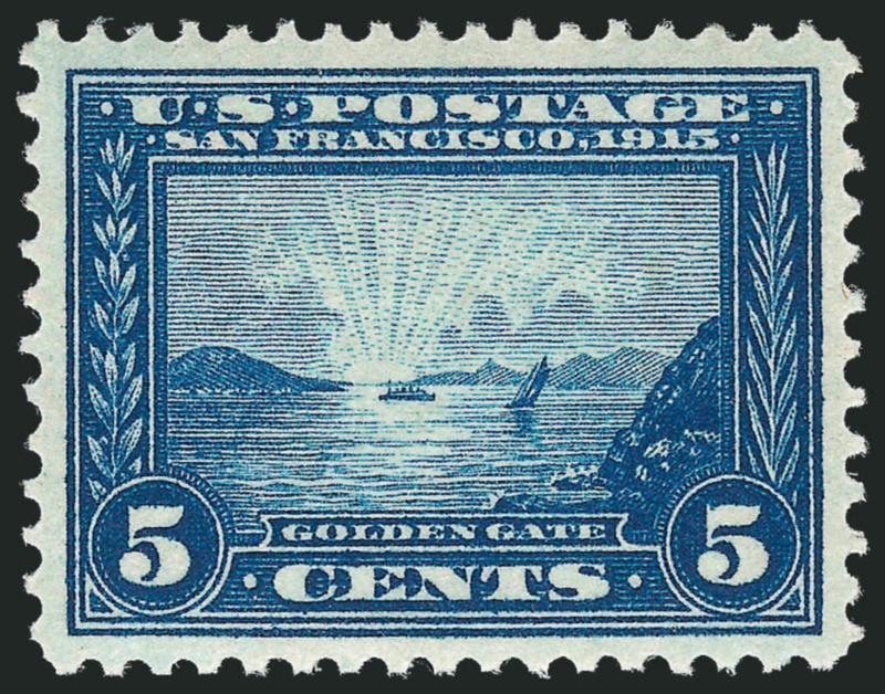 5c Panama-Pacific (399).> Mint N.H., well-balanced margins, deep rich color, Very Fine and choice, with 2001 P.F. certificate