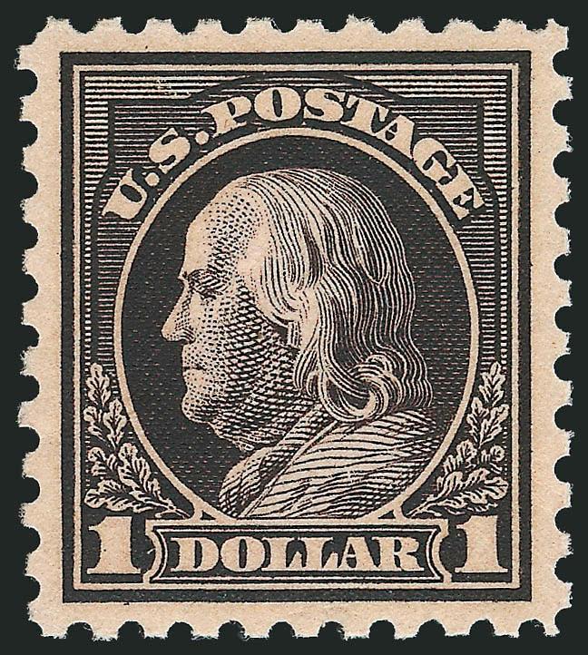 $1.00 Violet Black (460).> Lightly hinged, magnificently centered with choice margins, intense color and impression, Extremely Fine, with 1984 P.F. certificate