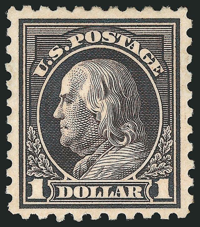 $1.00 Violet Black (460).> Lightly hinged, attractive margins and dark color, Very Fine and choice, with 2007 P.F. certificate (VF-XF 85 SMQ $970.00)