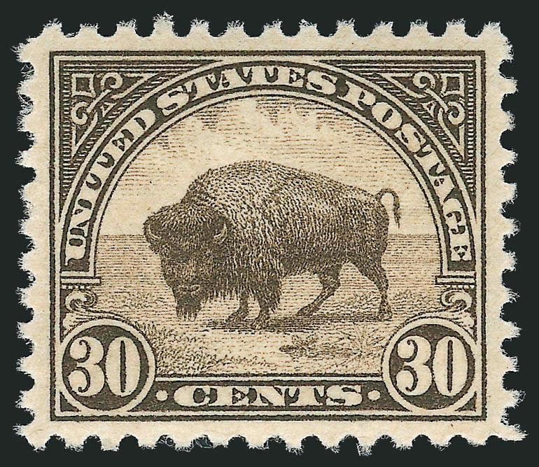 30c Brown (700).> Mint N.H., deep rich color, perfectly centered with wide margins, Extremely Fine Gem, with 2007 P.S.E. certificate (Superb 98 SMQ $930.00)