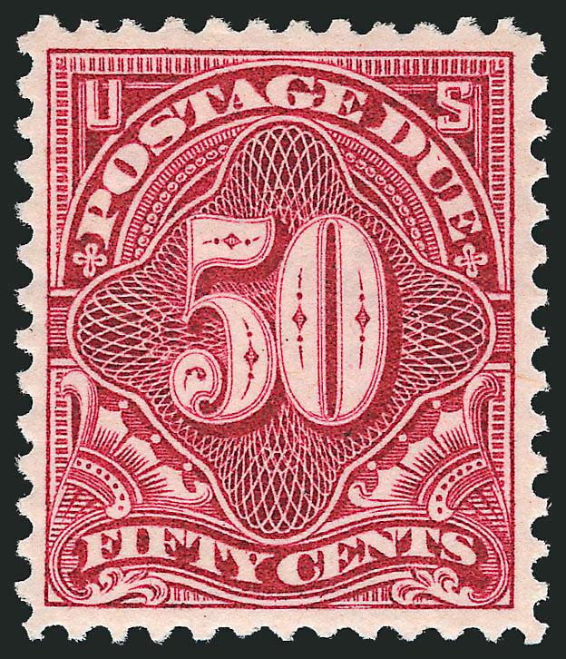 50c Deep Claret (J44).> Original gum, lightly hinged, attractively centered, fresh, bright color, Very Fine and choice, with 1987 P.F. certificate