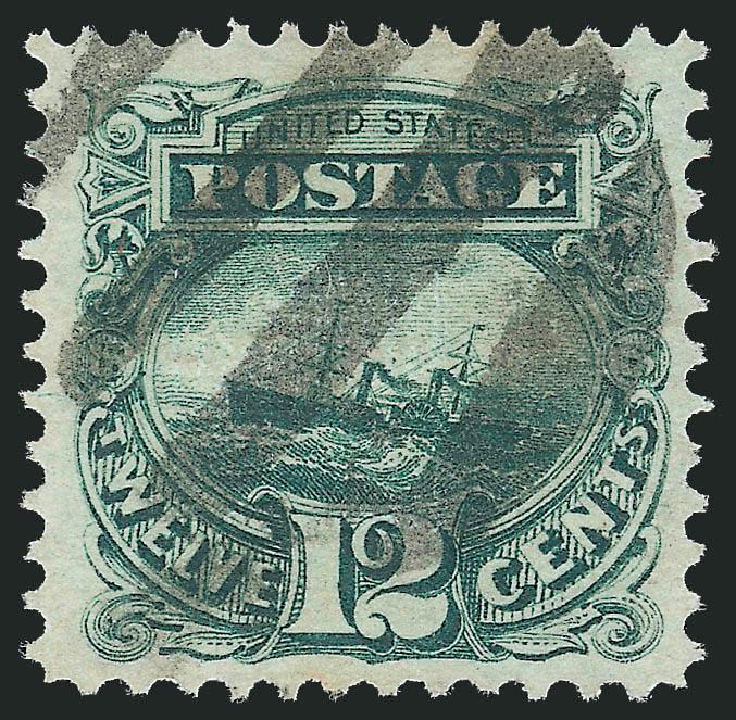 12c Green (117).> Rich color, wide margins, large open grid cancel, Very Fine and choice, with 2006 P.F. certificate