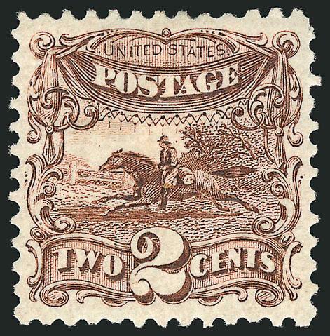2c Brown, Re-Issue (124).> Original gum, bright shade, detailed impression, well-balanced margins, Very Fine and choice, a pretty stamp, with 1999 P.F. certificate