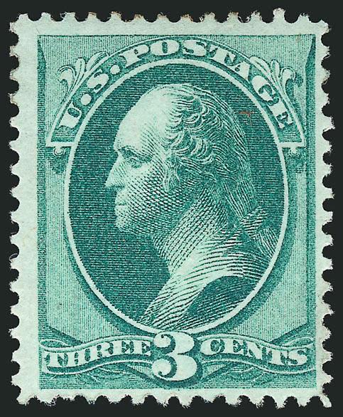 3c Green, Grill (136).> H. Grill, original gum, clearly-defined grill, bright shade, fresh and Very Fine, with 2002 P.S.E. certificate