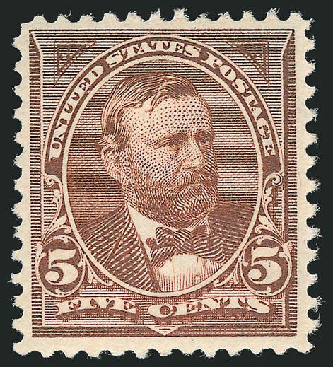 5c Chocolate (270).> Mint N.H., intense shade, long and full perforations all around, Very Fine and choice, a pretty stamp, with 2002 P.F. certificate