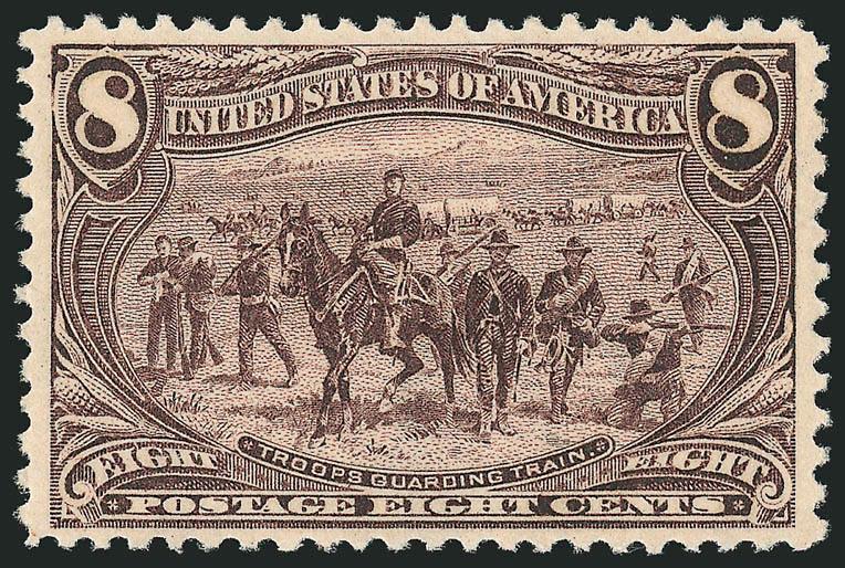 8c Trans-Mississippi (289).> Mint N.H., bright shade, choice centering with well-proportioned margins, Extremely Fine, a beautiful stamp, with 2004 P.F. certificate