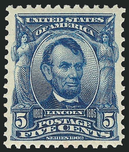 5c Blue (304).> Mint N.H., deep rich color beautifully complemented by bright paper, wide margins, Extremely Fine, a pretty stamp of great visual appeal, with 2003 P.S.E. certificate