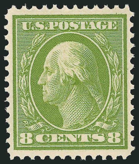 8c Olive Green (337).> Mint N.H., almost perfectly centered with well-proportioned margins, bright color, Extremely Fine, ex Silver Lake, with 2004 P.F. certificate