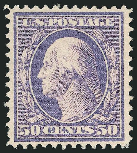 50c Violet (341).> Mint N.H., pretty pastel shade, wide margins, Very Fine and choice, an beautiful stamp, with 2007 P.F. certificate (VF 80 SMQ $800.00)