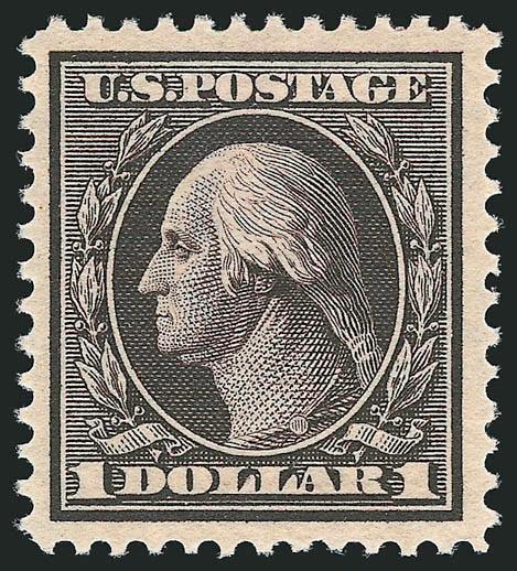 $1.00 Violet Brown (342).> Mint N.H., deep rich color and proof-like impression, wide margins for this issue, Very Fine and choice, a pretty stamp, with 1989 P.F. and 2004 P.S.E. certificates