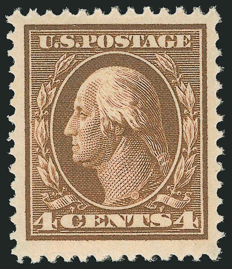 4c Brown (377).> Mint N.H., deep rich color, Jumbo margins, Extremely Fine Gem, a huge stamp, with 1998 P.F. certificate