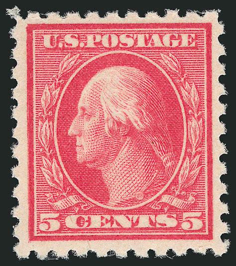 5c Carmine, Error (467).> Mint N.H., radiant color on bright paper, Very Fine, with 2001 P.F. certificate for single error in block of six