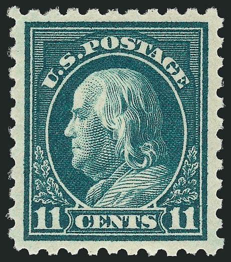 11c Dark Green (473).> Mint N.H., deep rich color on bright paper, well-balanced margins, fresh and Extremely Fine, with 1999 P.F. certificate