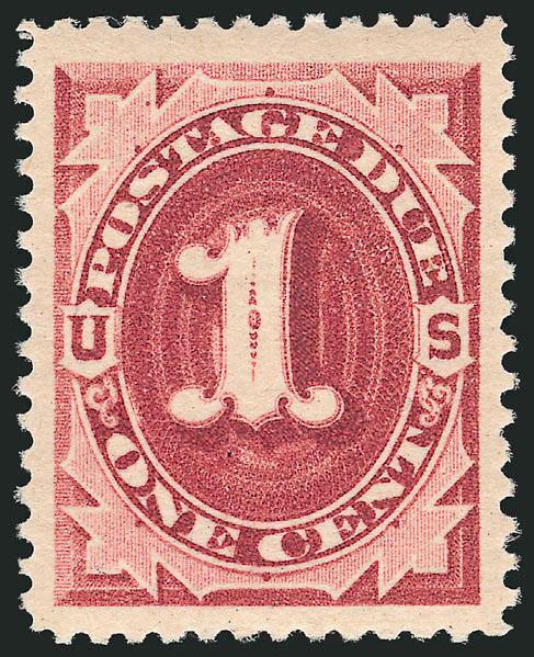 1c Bright Claret (J22).> Mint N.H., intense shade at the deep end of the Claret color spectrum, gorgeous centering with huge and even margins, Extremely Fine Gem, a superb stamp in every respect, with 2000 and
2006 P.F. certificates