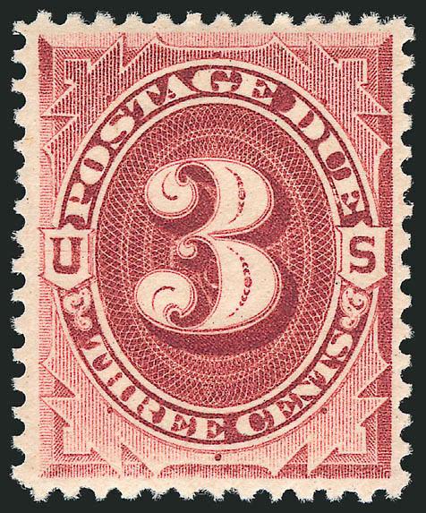 3c Bright Claret (J24).> Mint N.H., rich color on bright paper, Very Fine and choice, a pretty stamp