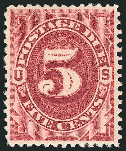 5c Bright Claret (J25).> Mint N.H., intense shade and impression, Very Fine and choice, with 2002 P.F. certificate