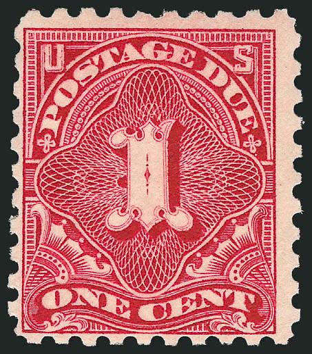 1c Carmine Lake (J52).> Mint N.H., radiant color, fresh and Fine, with 2002 P.S.E. certificate