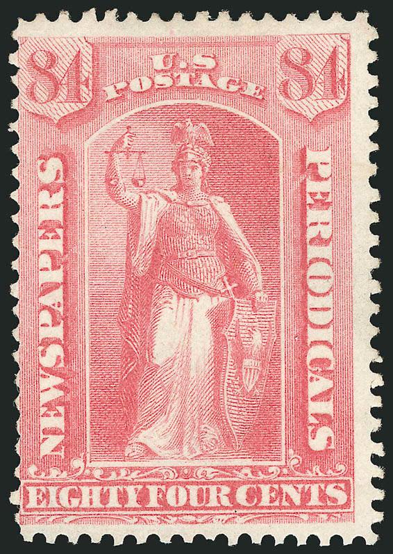 84c Pale Rose, 1875 Special Printing (PR46).> Without gum as issued, bright color, perfs just in at left, Fine and rare, only 164 sold, small backstamp, with 2001 P.F. certificate