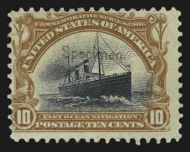 1c-10c Pan-American, Specimen Ovpts. Ty. E (294SE-299SE).> Virtually all disturbed original gum, Fine-Very Fine set