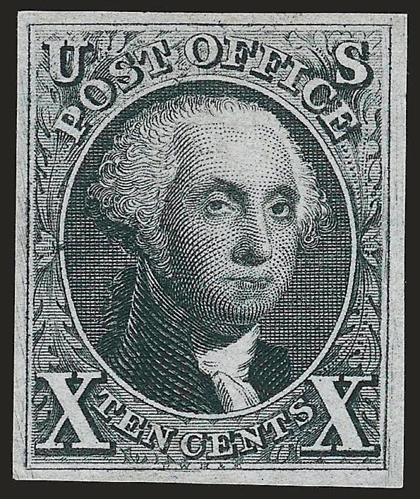 10c Black, Reproduction (4).> Without gum as issued, ample to large margins, Very Fine and choice