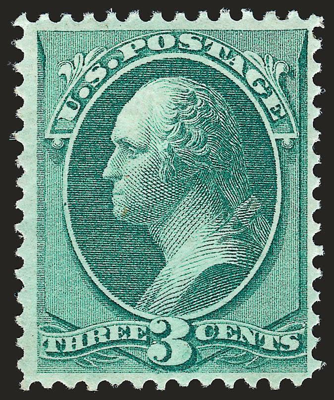 3c Green (147).> Original gum, lovely classic National shade, fresh and Very Fine, with 1997 P.S.E. certificate for block